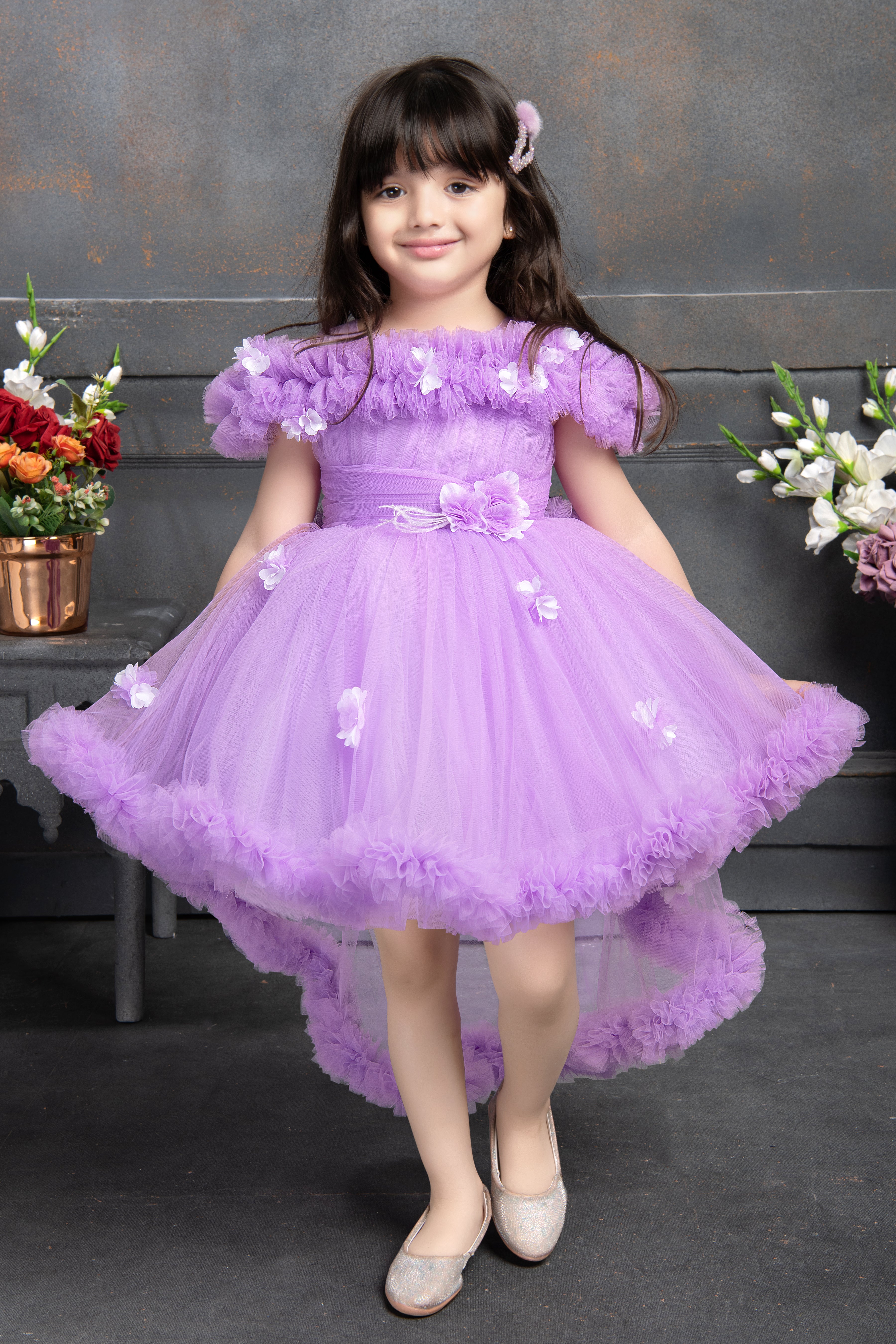 Kids Partywear Frocks - Purple