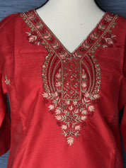 Elegant Red Indian Kurti Set