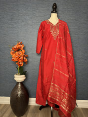 Elegant Red Indian Kurti Set