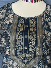 Elegant Green Chamki Indian Kurti Set